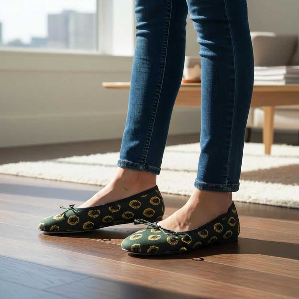 Paul Mayer Country Provencale Fabric Ballet Flat Size‎ 8 NIB